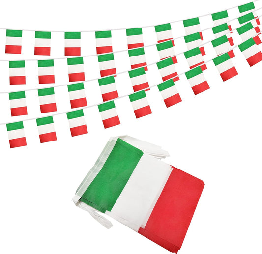 Bandeirinha Copa do Mundo Itália Corda de bandeira italiana de 14x21cm, faixa pequena