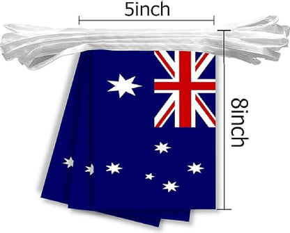 Bandeirinhas Copa do Mundo Cordão de bandeira da Austrália, 20 peças, faixa australiana