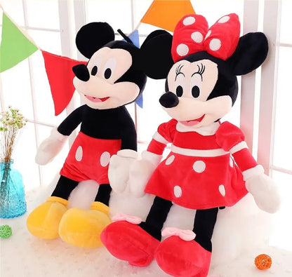 Boneco Mickey Short (Vermelho) Bonecas Pelúcia Minnie Vermelha  Mickey Tamanho 50cm