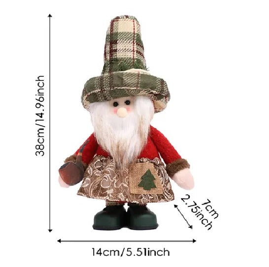 Kit boneco Papai Noel Boneco de Neve Rena Natal Boneco de Natal em pé - boneca retrátil