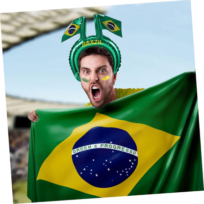 Faixa Copa do Mundo de cabeça com tema de futebol faixa de cabeça para fãs de futebol