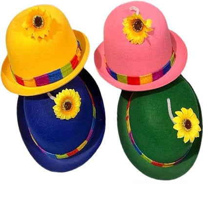 Chapéu de palhaço francês chapéu de palhaço coco com girassol chapéus malucos circo