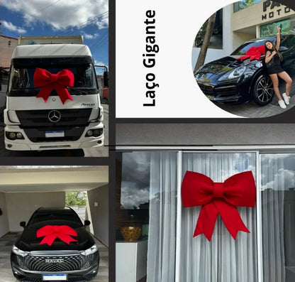 Fita De Laço De Carro Vermelho Grande, Faça Você Mesmo Laço Tamanho Grande Esponja
