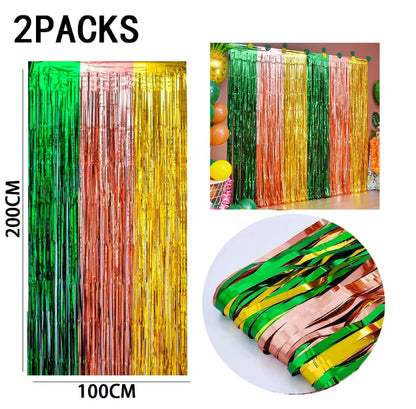 Cortinas de Franja Metálica (ou Adereço de Fundo/saia) as Cores Tradicionalmente Usadas Festas Carnavalesco
