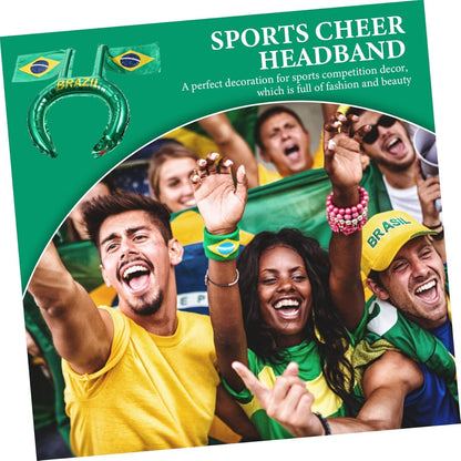 Faixa Copa do Mundo de cabeça com tema de futebol faixa de cabeça para fãs de futebol