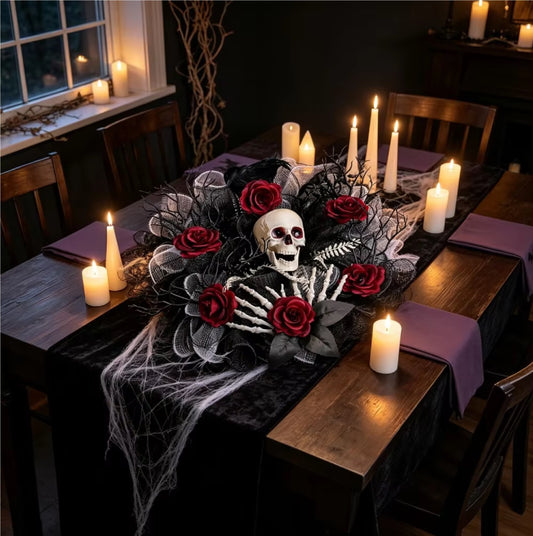 Guirlanda Caveira para Halloween Guirlanda de Decoração/Eventos de 15.7 Polegadas