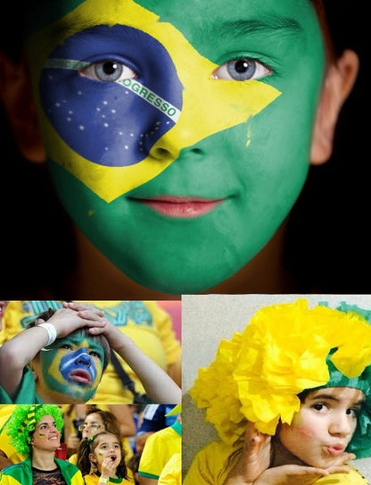 Bastão de tinta facial Cor Preto/Verde/Marrom., lavável e suave para a pele, combinação