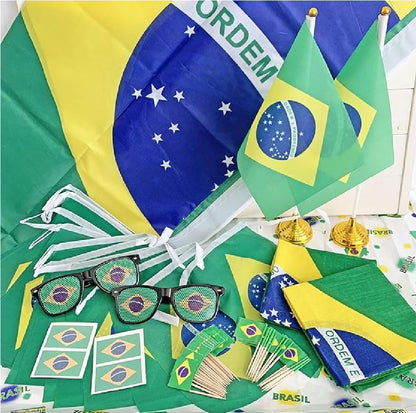 Copa do Mundo Kit 1 Óculos Verde e Amarelo Copa Do Mundo - Moda Solaris