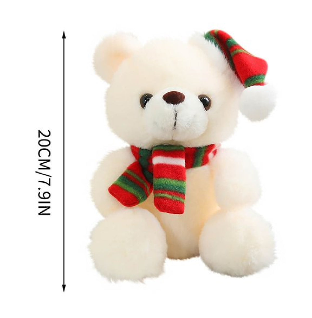 Urso de Pelúcia de Natal com Chapéu Presente de Natal para Pelúcia, Urso de Pelúcia