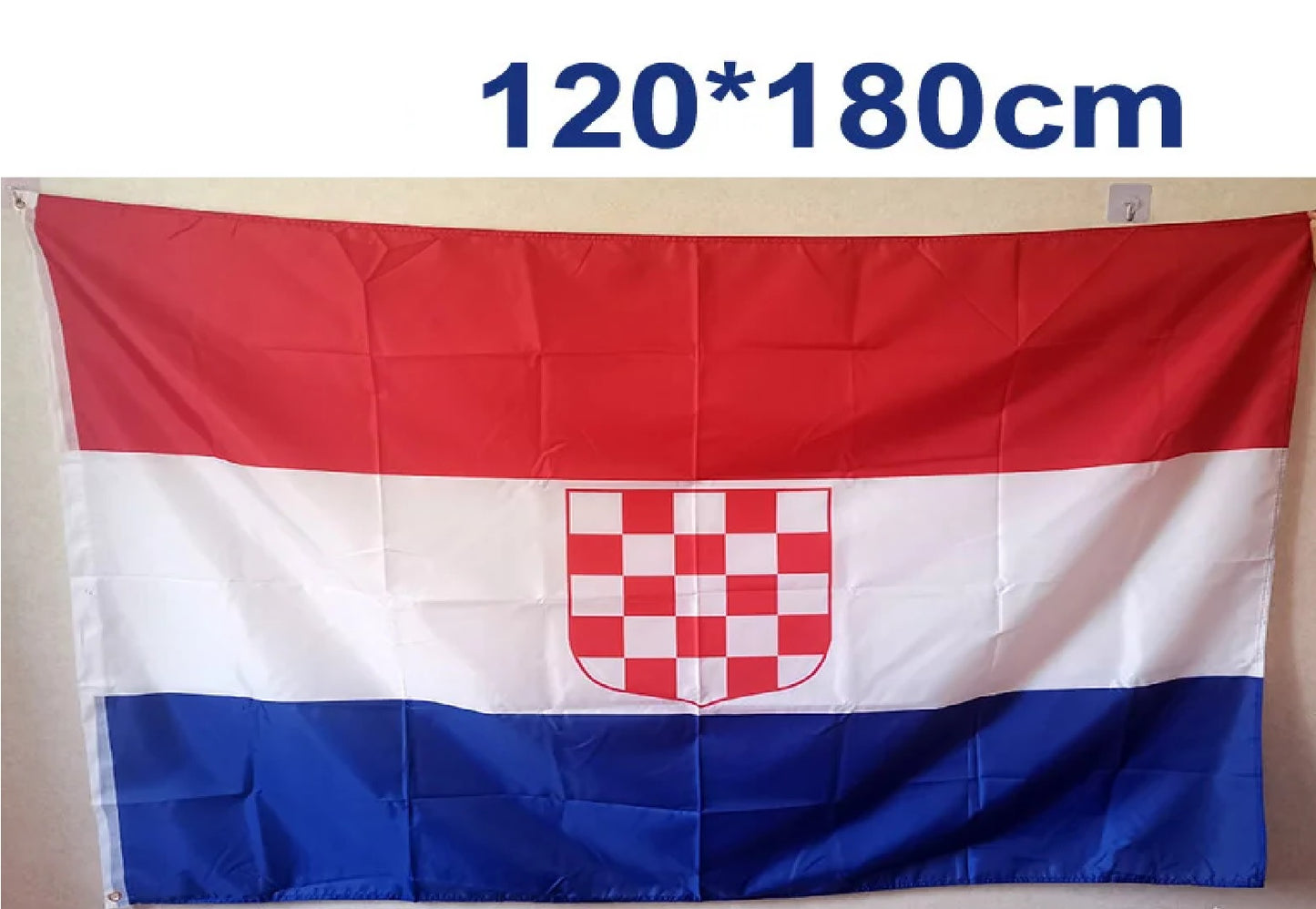 Bandeira da Croácia 2 'x 3' - Bandeiras Croatas 60 x 90 cm - Banner 2 x 3 pés