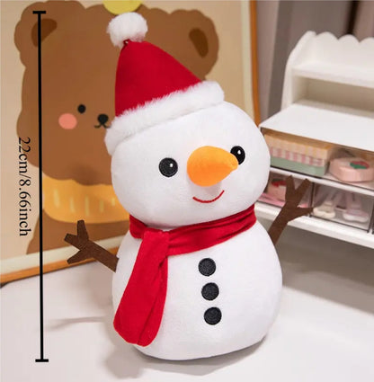 Boneco Natal Boneco De Neve Enfeite Tecido 25cm e Boneco Neve para Árvore de Natal