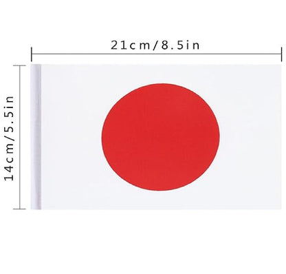 Bandeirinhas Copa do Mundo japonesa japonesa, 5,9 m 50 mini bandeiras, 14x21 cm, corda