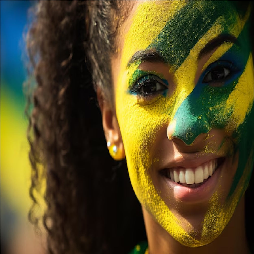 Caneta rosto bandeira torcida, caneta maquiagem para pintar uma bandeira no rosto, 6 cor