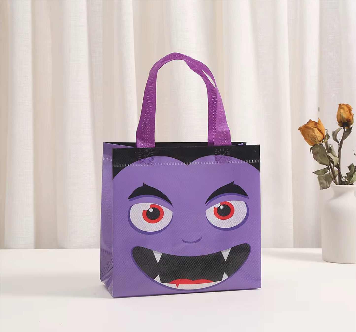 Sacolas de Doces de Halloween Sacolas de Presente Reutilizáveis Gato, Fantasma, Vampiro