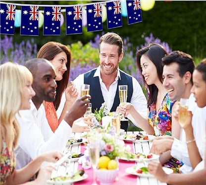 Bandeirinhas Copa do Mundo Cordão de bandeira da Austrália, 50 peças, faixa australiana