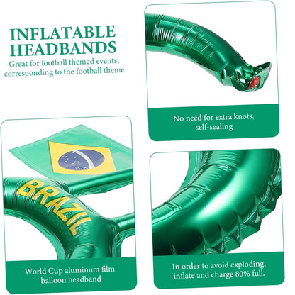 Faixa Copa do Mundo de cabeça com tema de futebol faixa de cabeça para fãs de futebol