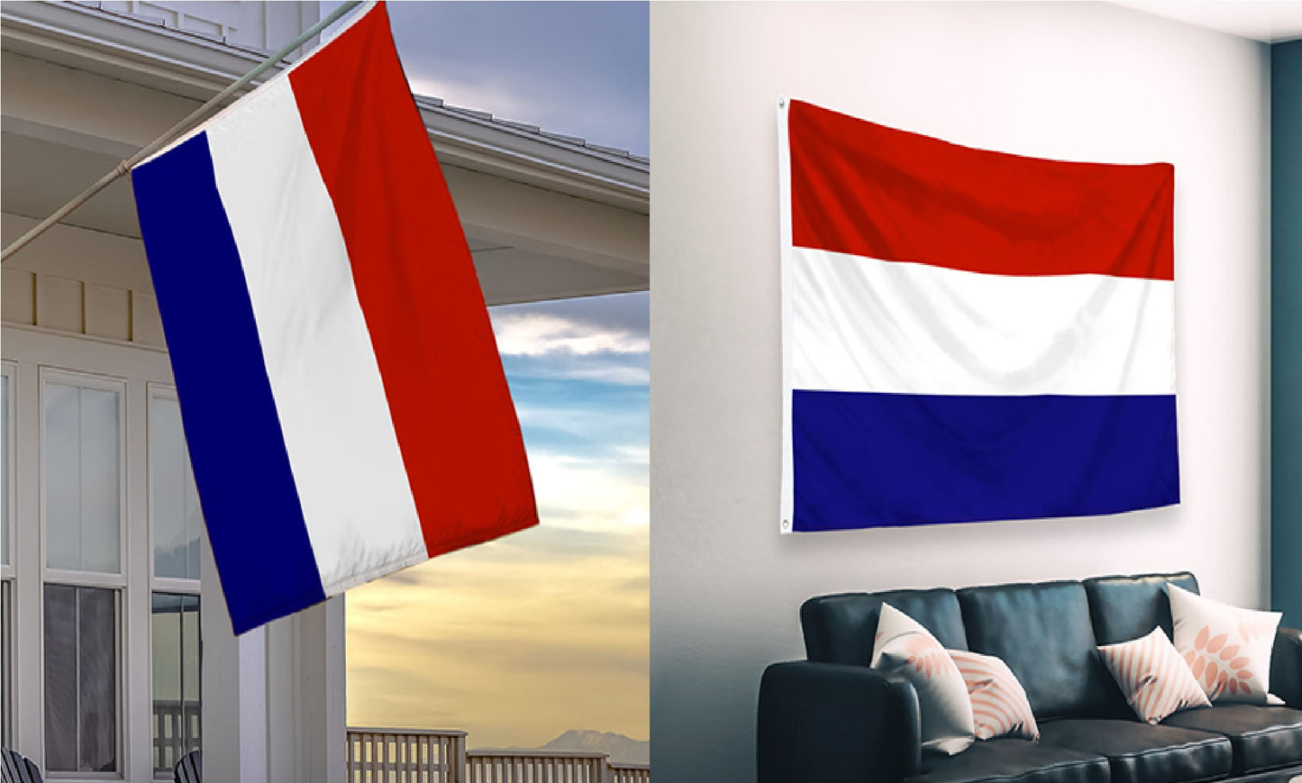 Bandeira holandesa dos Países Baixos Copa do Mundo | 120 x 180cm | Series Poliéster Cores