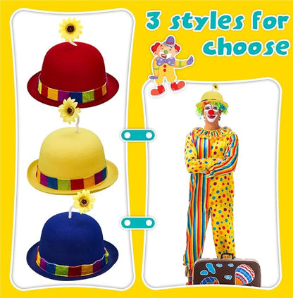 Chapéu de palhaço francês chapéu de palhaço coco com girassol chapéus malucos circo