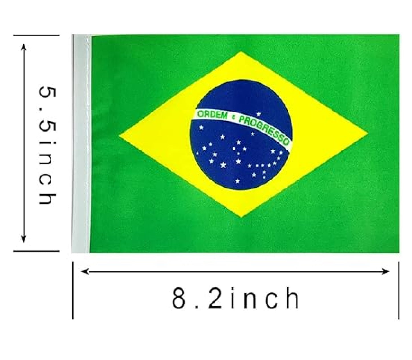 Bandeirinhas Copa do Mundo brasileira do Brasil, pequenas bandeiras de flâmula do Brasil