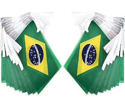 Bandeirinhas Copa do Mundo brasileira do Brasil, pequenas bandeiras de flâmula do Brasil