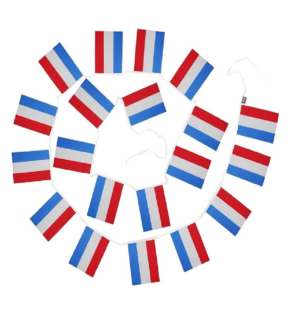 Bandeira holandesa de 6 metros 20 bandeiras 9" x 6" - bandeiras holandesas 14 x 21 cm