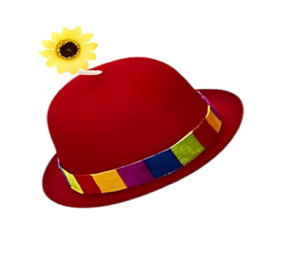 Chapéu de palhaço francês chapéu de palhaço coco com girassol chapéus malucos circo