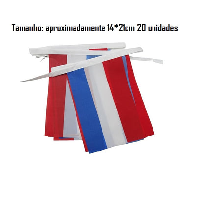 Bandeira holandesa de 6 metros 20 bandeiras 9" x 6" - bandeiras holandesas 14 x 21 cm