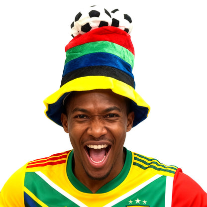 Chapéu Copa do Mundo Chapéu de fã de futebol divertido boné colorido para festa em bar