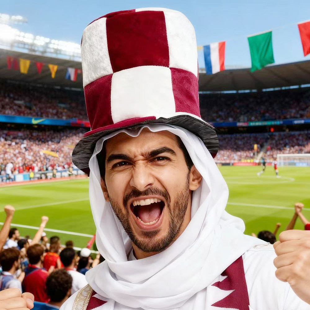 Chapéu Copa do Mundo Chapéu de fã de futebol divertido boné colorido para festa em bar