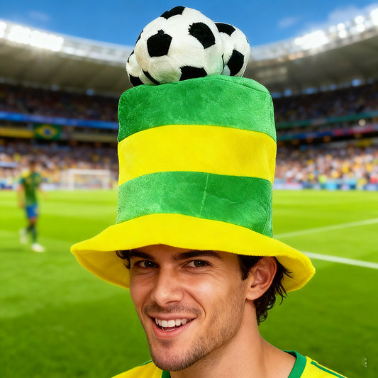 Chapéu Copa do Mundo de líder de torcida de futebol Chapéu de bola de futebol Fantasia