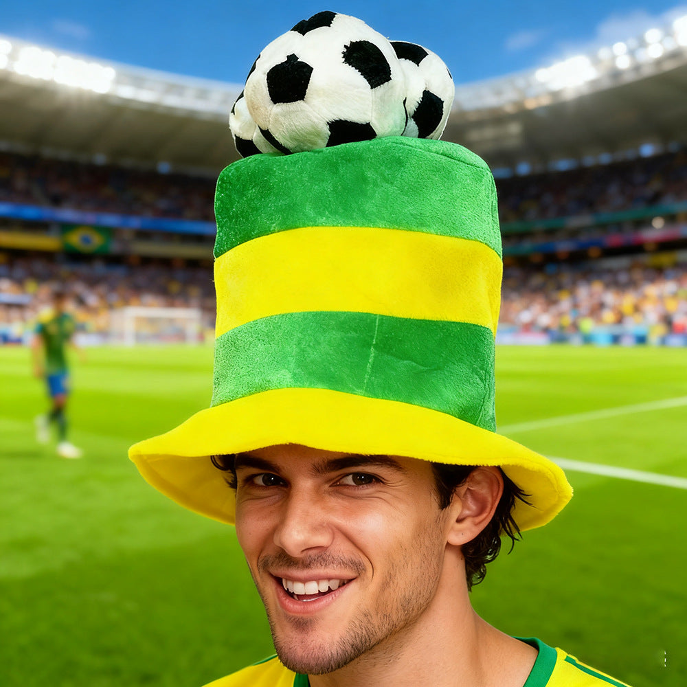 Chapéu Copa do Mundo Chapéu de fã de futebol divertido boné colorido para festa em bar