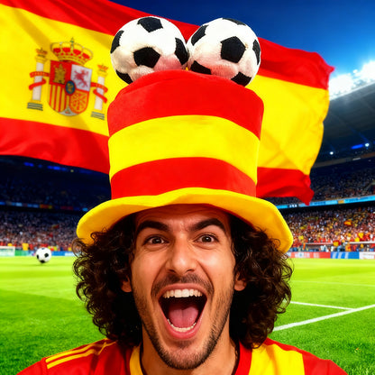 Chapéu Copa do Mundo Chapéu de fã de futebol divertido boné colorido para festa em bar