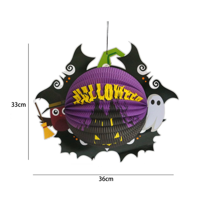 Kit Conjunto de 1 Decoração 3D de Halloween, Criativa, Assustadora, Dobrável Papel Fácil