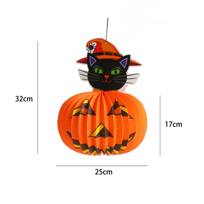 Kit Conjunto de 1 Decoração 3D de Halloween, Criativa, Assustadora, Dobrável Papel Fácil