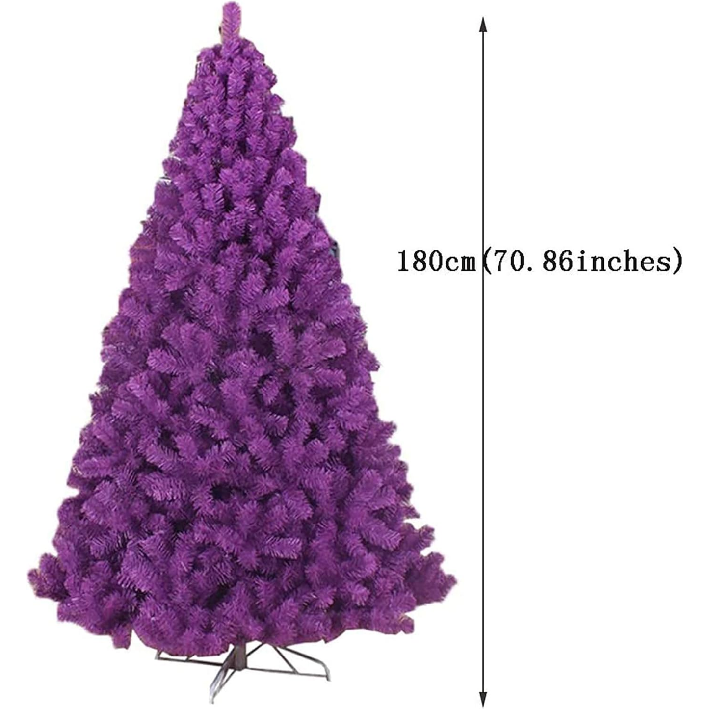 Árvores de Decoração de Árvore de Natal, Árvore de Natal Roxo de 1,8 m Pinheiro de Natal