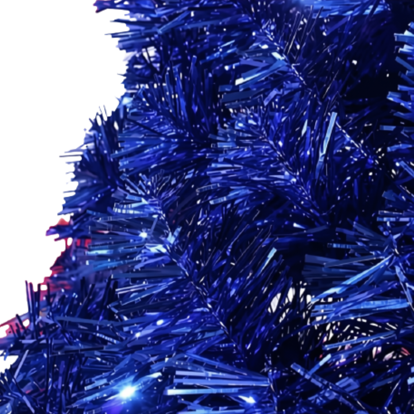 Árvore de Natal Artificial Luxuosa Azul Escuro de 120/150/180/210/240cm Suporte de Metal