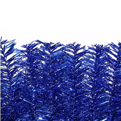 Árvore de Natal Artificial Luxuosa Azul Escuro de 120/150/180/210/240cm Suporte de Metal