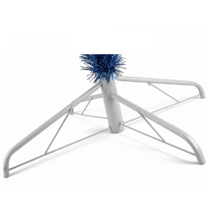 Árvore de Natal Artificial Luxuosa Azul Escuro de 120/150/180/210/240cm Suporte de Metal