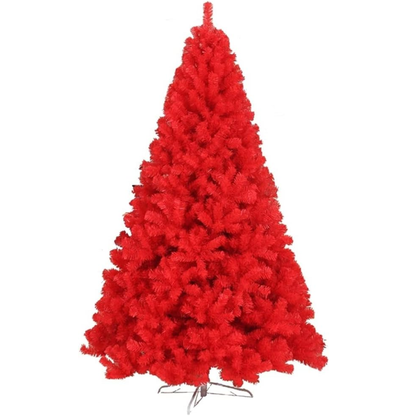 Árvore de Natal Artificial Dourada Vermelho de 120/150/180/210/240cm Perfeita Decoração