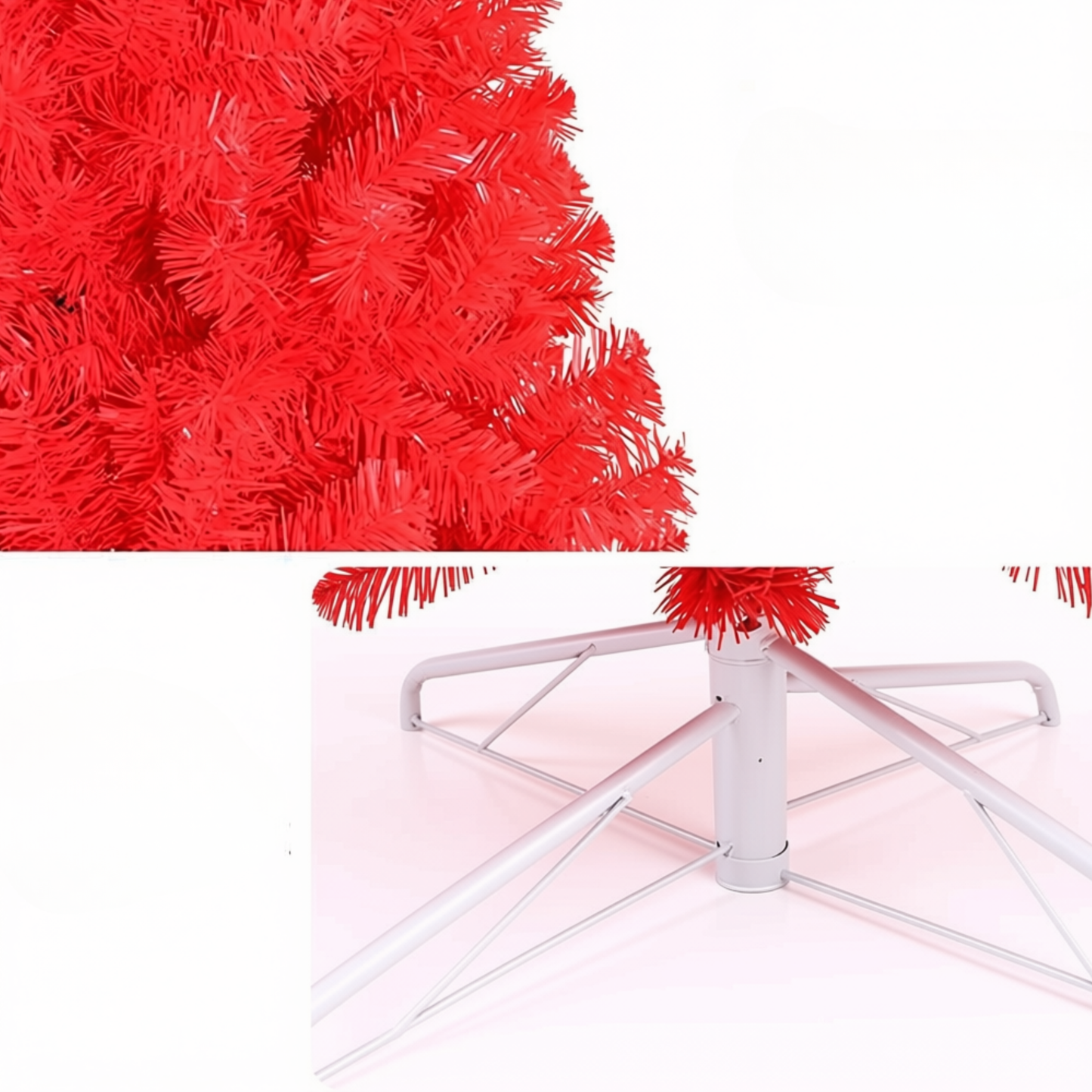 Árvore de Natal Artificial Dourada Vermelho de 120/150/180/210/240cm Perfeita Decoração
