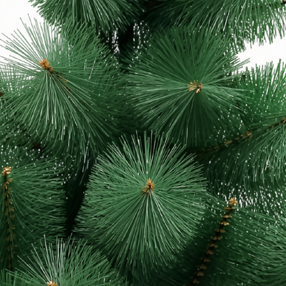 Árvore de Natal Completa Pinheiro 1,80m/320 Galhos Base de Metal Verde e Nevada Luxo