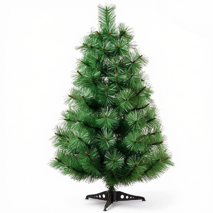 Árvore de Natal Completa Pinheiro 1,80m/320 Galhos Base de Metal Verde e Nevada Luxo