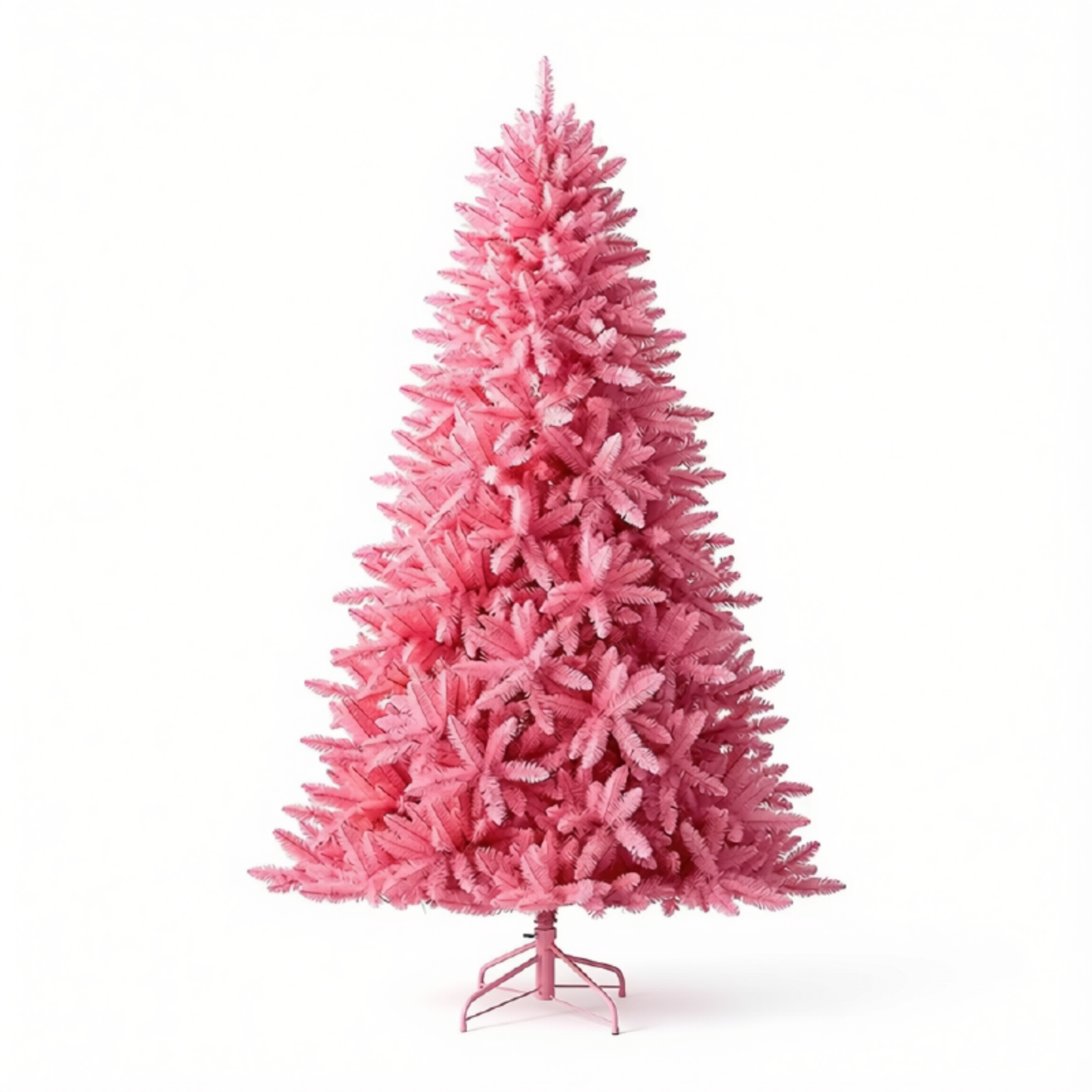 Árvores de Natal Artificiais Rosa 120/150/180/210/240cm Suporte de Metal Árvores Rosas