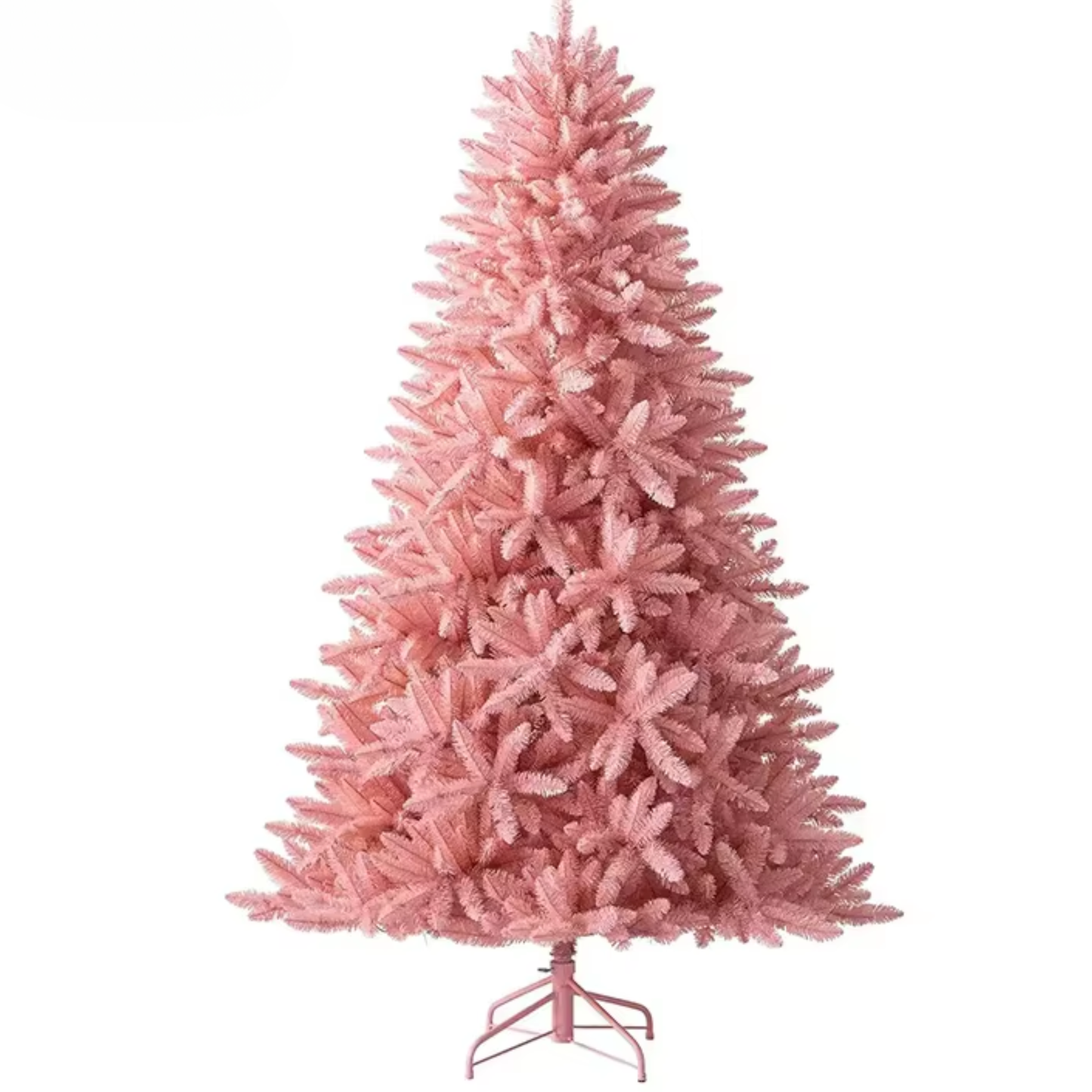Árvores de Natal Artificiais Rosa 120/150/180/210/240cm Suporte de Metal Árvores Rosas
