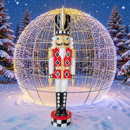 Boneco Soldado Quebra-Nozes Decorativo Gigante Estilo Gala 1.80 Metro*2.00 Metros