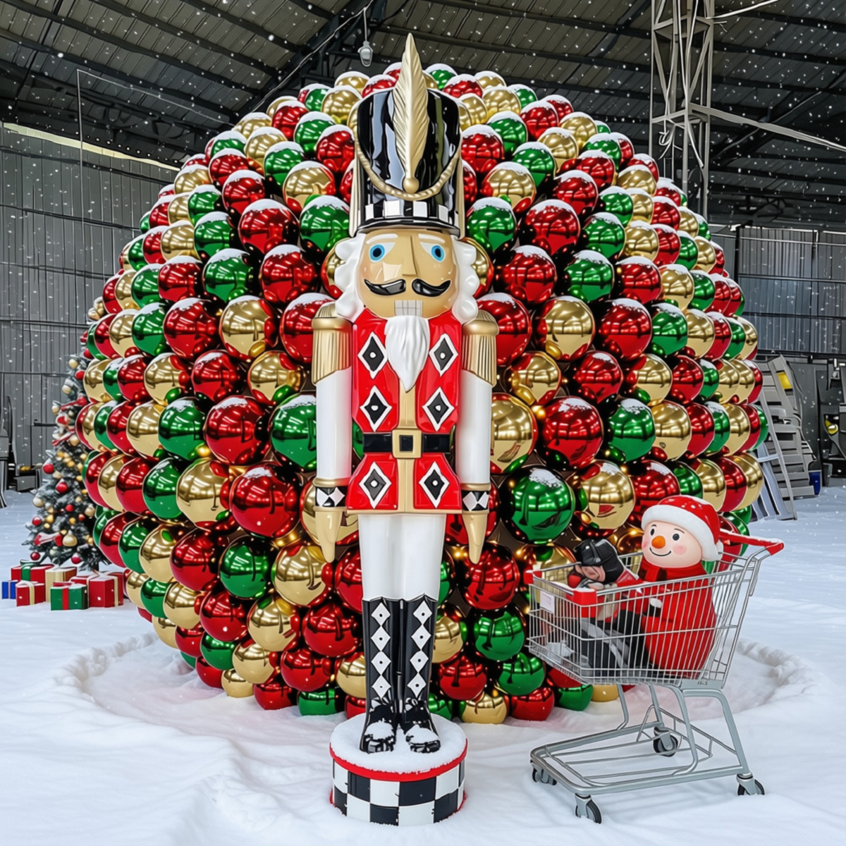 Boneco Soldado Quebra-Nozes Decorativo Gigante Estilo Gala 1.80 Metro*2.00 Metros