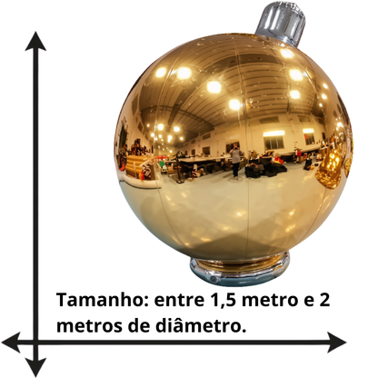 Bola Natal Espelho Inflável Praças e Shoppings, Ornamento Espelhado Inflável 1.5 Metro