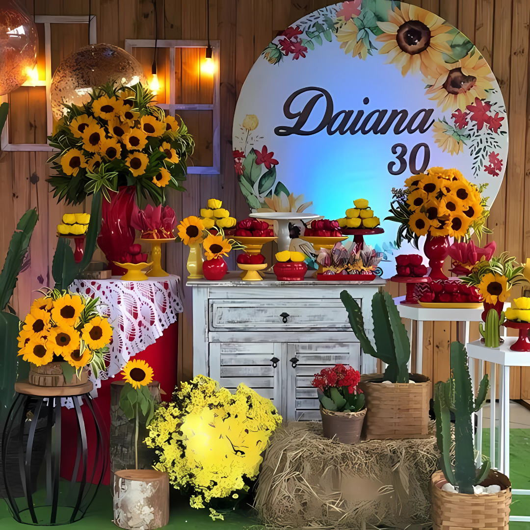 Festa Junina girassol artificial de 1 peças, flores de girassol de látex com toque real falso