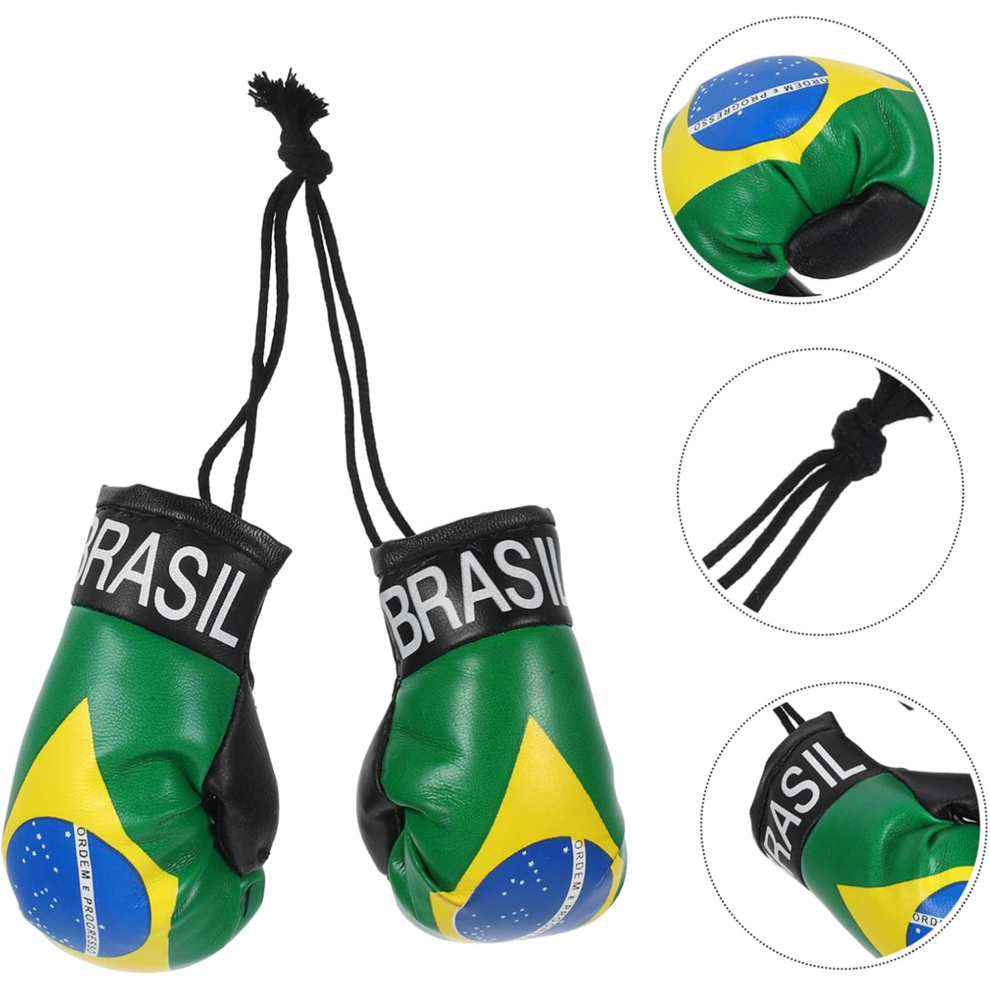 Chaveiro com a bandeira do Brasil, mini luvas de boxe, decoração versátil, acessório boxe