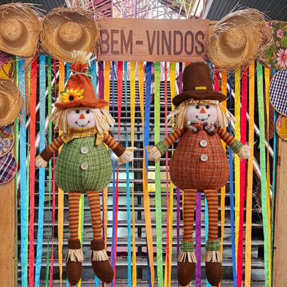 Kit 1 Espantalhos Festa Junina Decoração Mesa Arraiá 32cm*12.6 Pol.